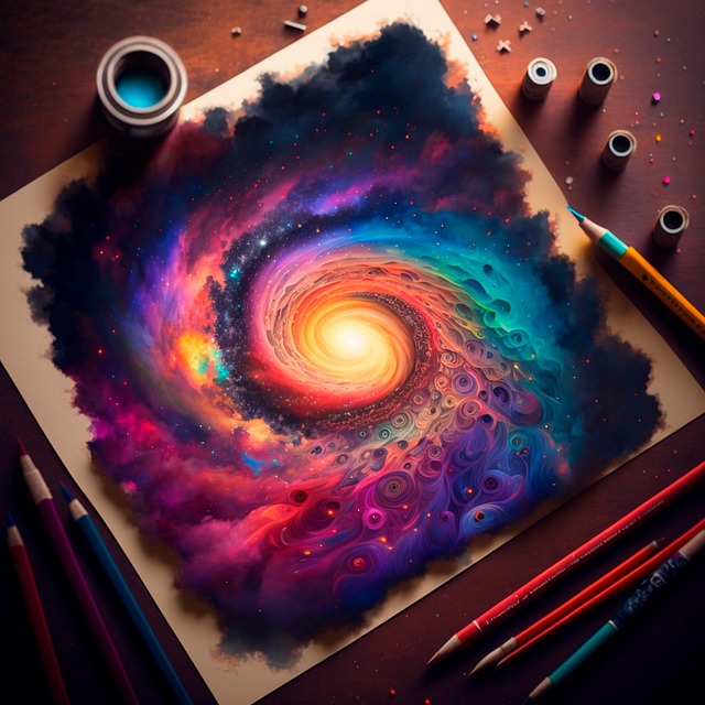 colorful universe space stars painting art watercolor drawing galaxy ai generated midjourney midjourney midjourney midjourney