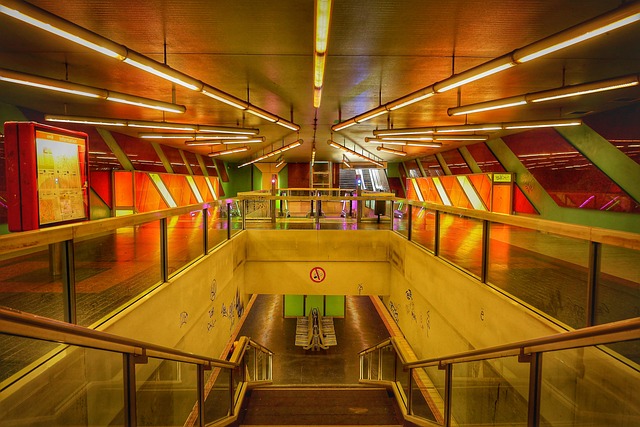 subway traffic architecture stairs cologne