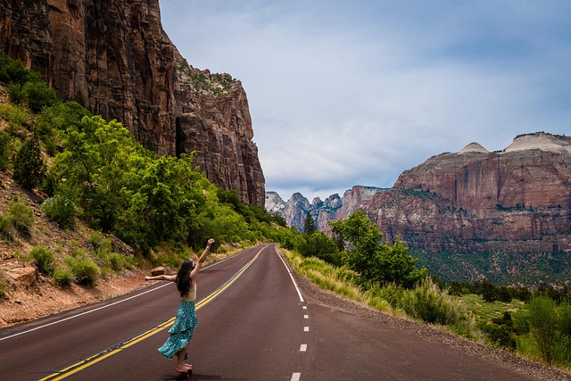 road highway path mountains sky travel clouds target nature landscape highway target target target target target