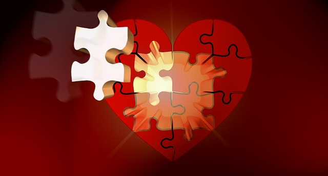 puzzle heart light happiness mystery relationship connectedness promise symbol puzzle pieces loyalty united greeting card valen