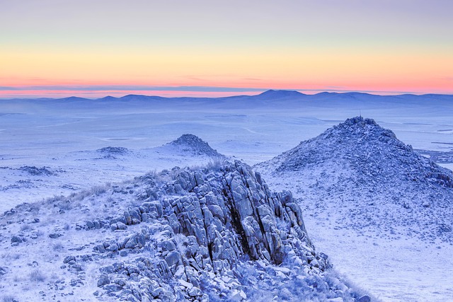 frozen landscape cold nature sunrise file wilderness rock december mongolia mongolia eastern
