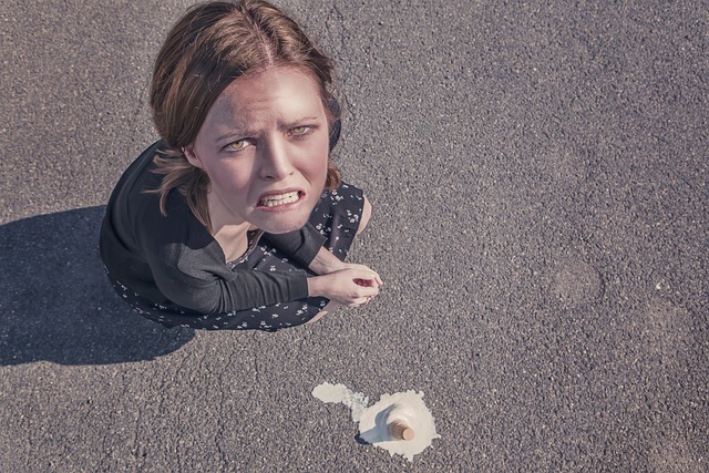 accidental slip oops slip mistake sad girl error wrong problem accident blunder dropped woman girl failure blooper bumbler g
